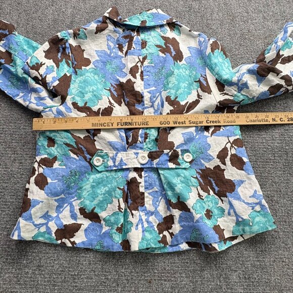 Kim Rogers Jacket Womens Large‎ Floral Linen Blazer Multicolor Cottagecore - Picture 9 of 13